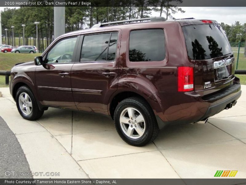 Dark Cherry Pearl / Beige 2010 Honda Pilot EX