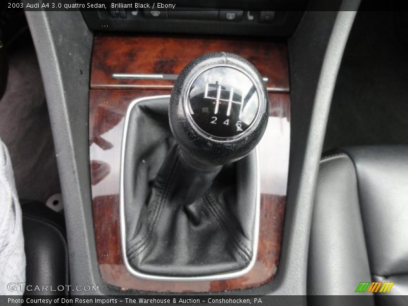 Brilliant Black / Ebony 2003 Audi A4 3.0 quattro Sedan