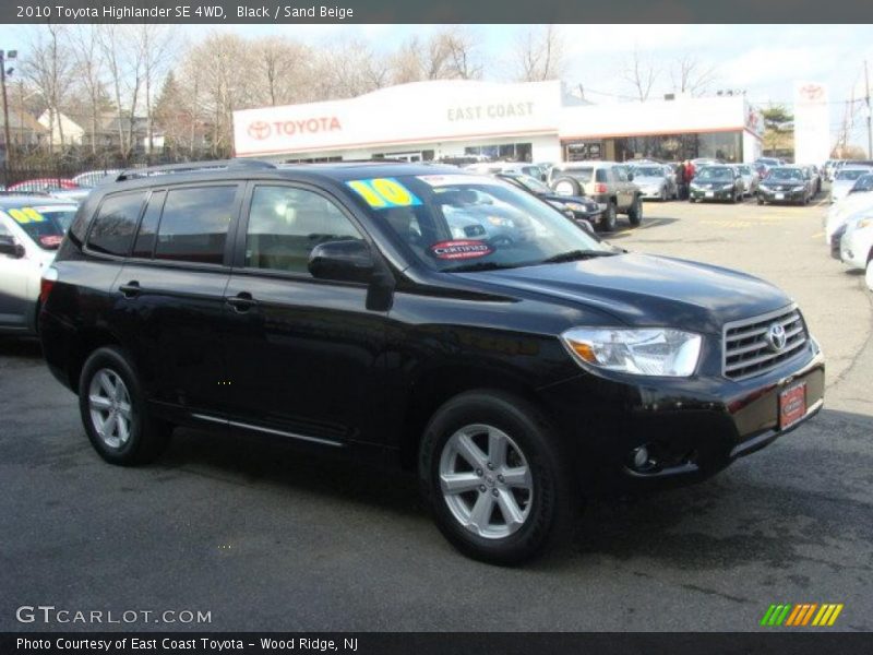 Black / Sand Beige 2010 Toyota Highlander SE 4WD