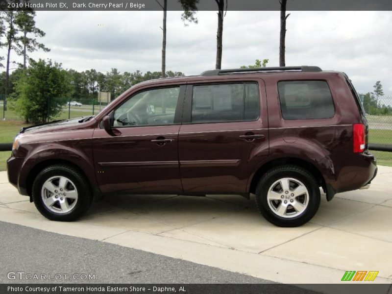 Dark Cherry Pearl / Beige 2010 Honda Pilot EX