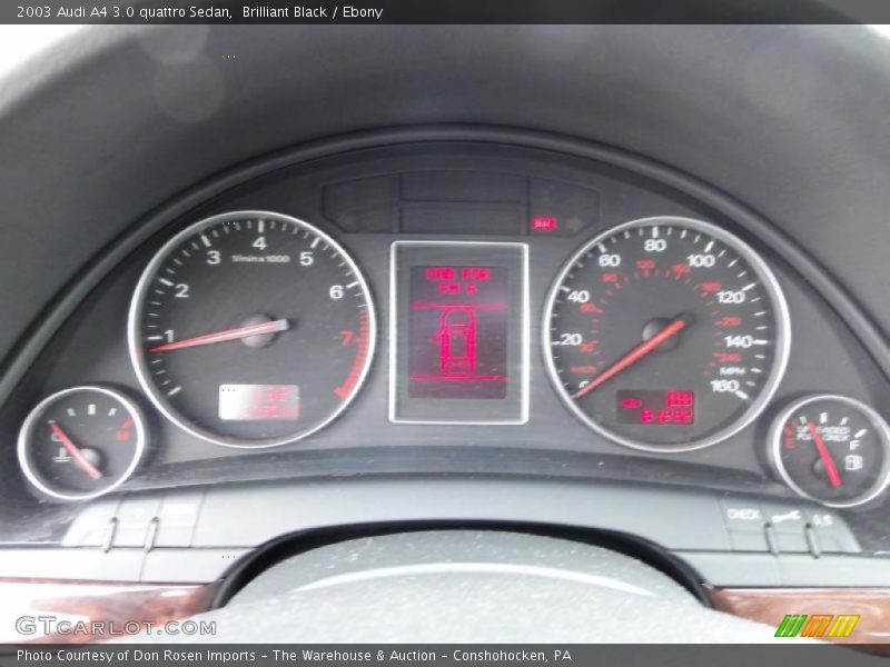 Brilliant Black / Ebony 2003 Audi A4 3.0 quattro Sedan