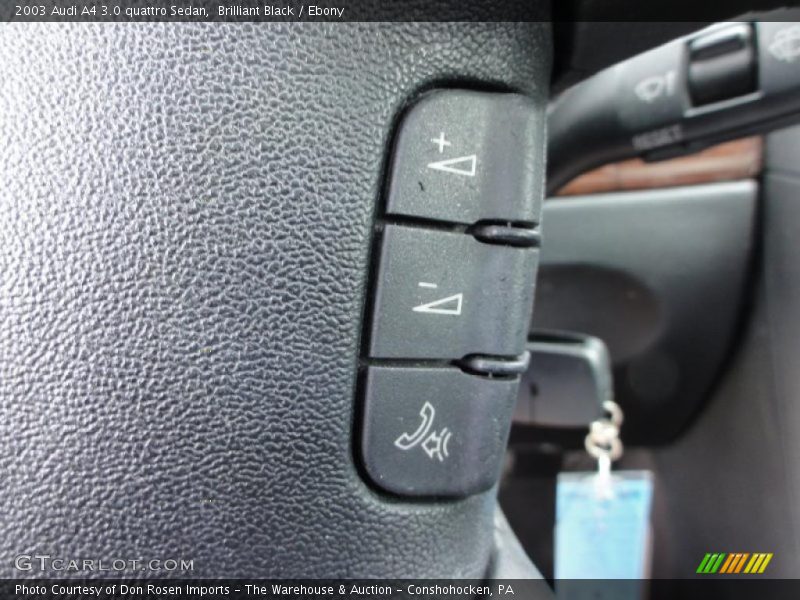 Brilliant Black / Ebony 2003 Audi A4 3.0 quattro Sedan