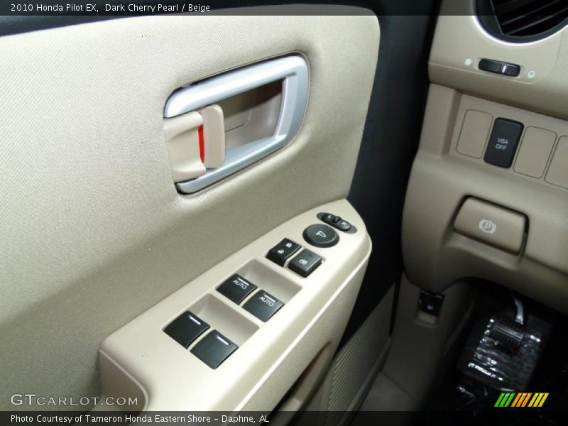 Dark Cherry Pearl / Beige 2010 Honda Pilot EX