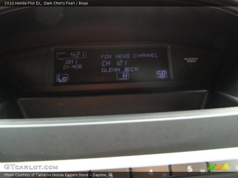 Dark Cherry Pearl / Beige 2010 Honda Pilot EX
