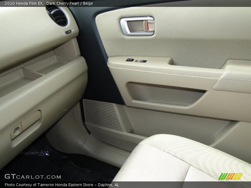 Dark Cherry Pearl / Beige 2010 Honda Pilot EX
