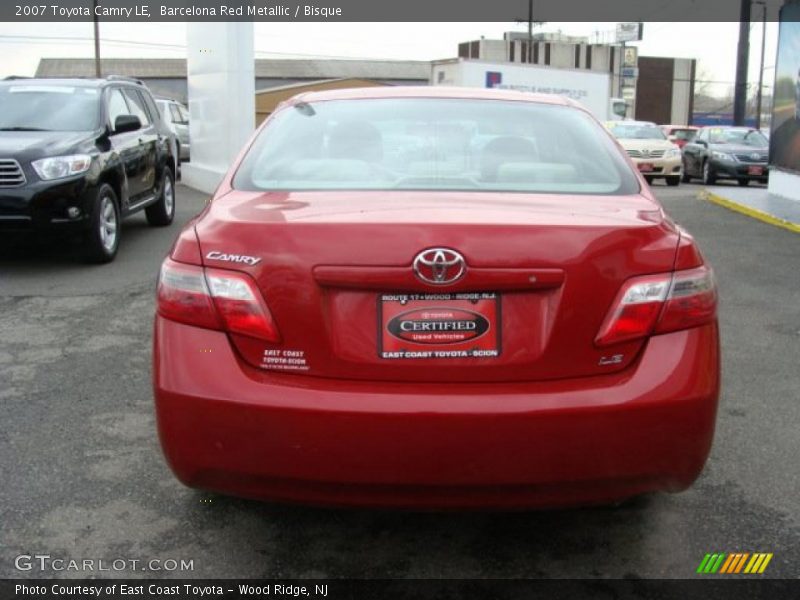 Barcelona Red Metallic / Bisque 2007 Toyota Camry LE