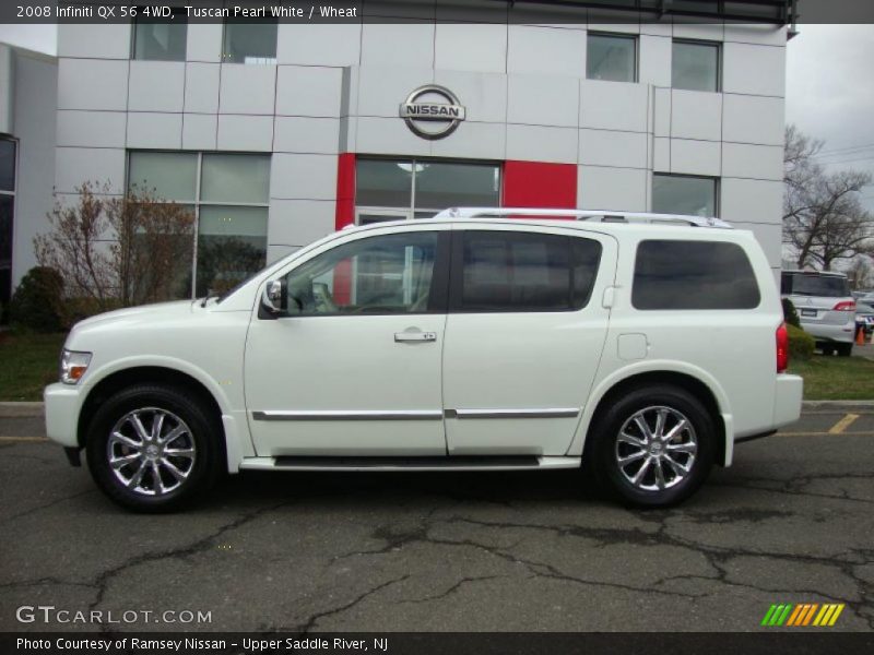 Tuscan Pearl White / Wheat 2008 Infiniti QX 56 4WD