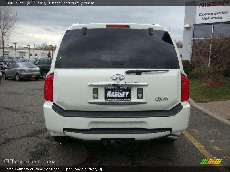 Tuscan Pearl White / Wheat 2008 Infiniti QX 56 4WD