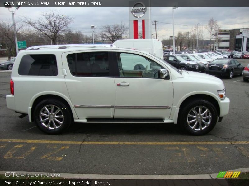 Tuscan Pearl White / Wheat 2008 Infiniti QX 56 4WD