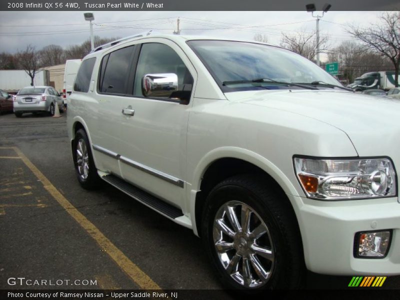 Tuscan Pearl White / Wheat 2008 Infiniti QX 56 4WD