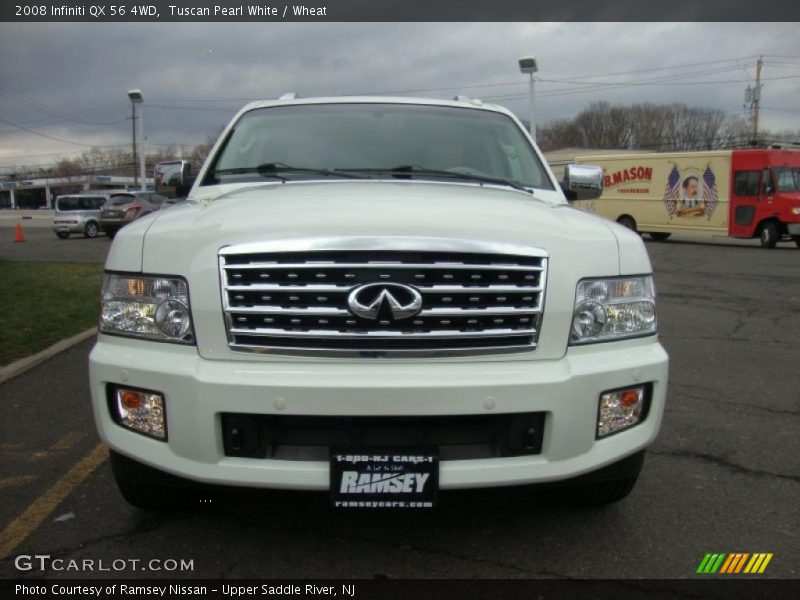 Tuscan Pearl White / Wheat 2008 Infiniti QX 56 4WD