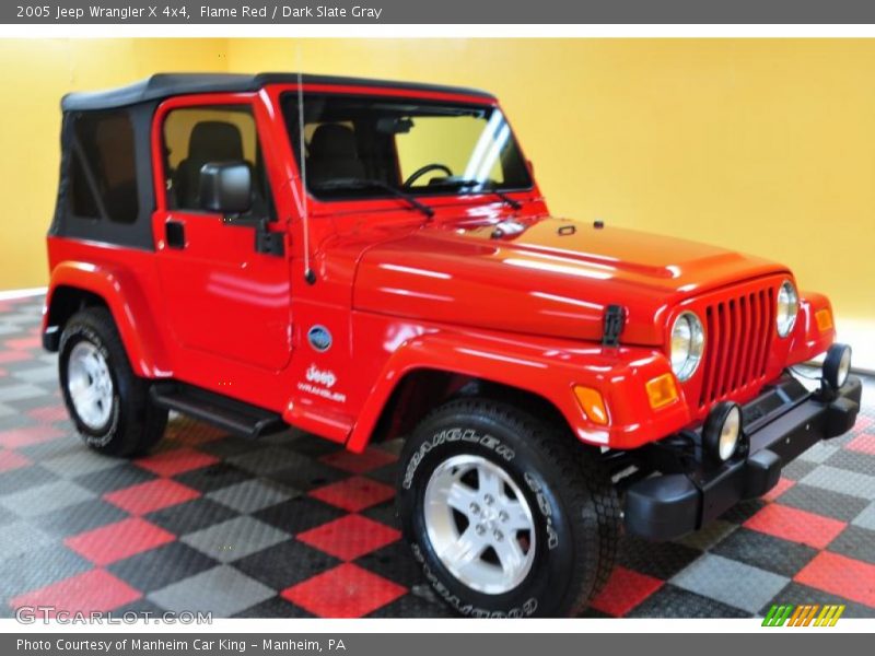 Flame Red / Dark Slate Gray 2005 Jeep Wrangler X 4x4