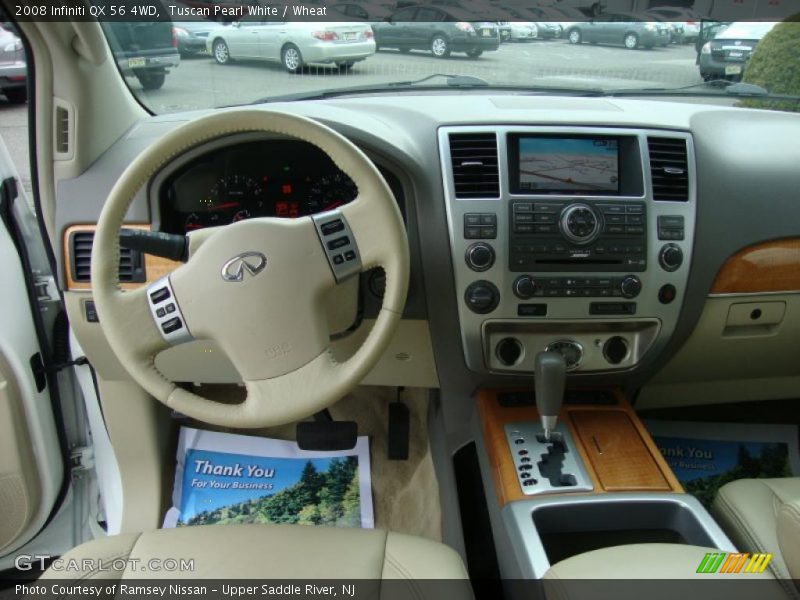 Tuscan Pearl White / Wheat 2008 Infiniti QX 56 4WD