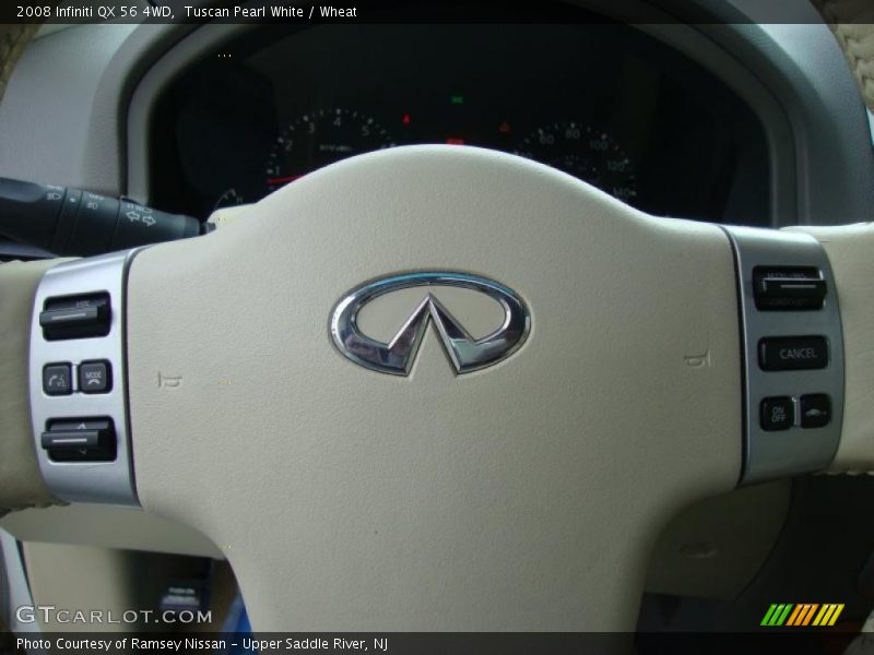 Tuscan Pearl White / Wheat 2008 Infiniti QX 56 4WD