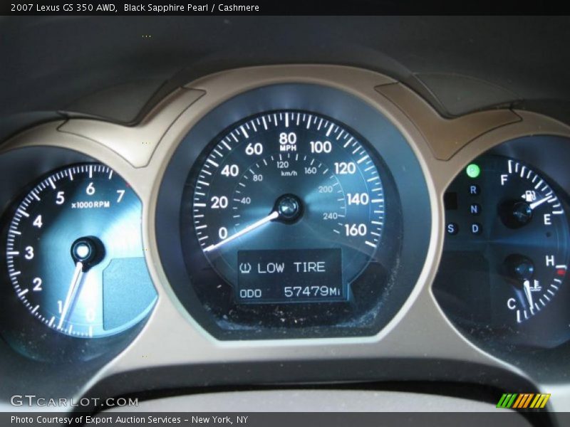 Black Sapphire Pearl / Cashmere 2007 Lexus GS 350 AWD