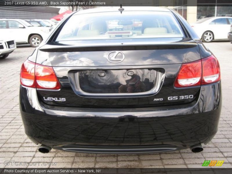 Black Sapphire Pearl / Cashmere 2007 Lexus GS 350 AWD