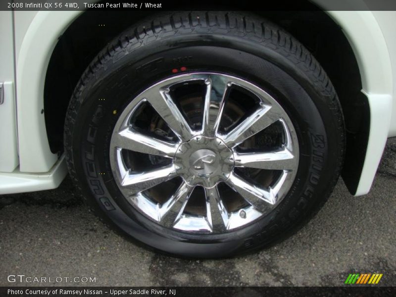 Tuscan Pearl White / Wheat 2008 Infiniti QX 56 4WD