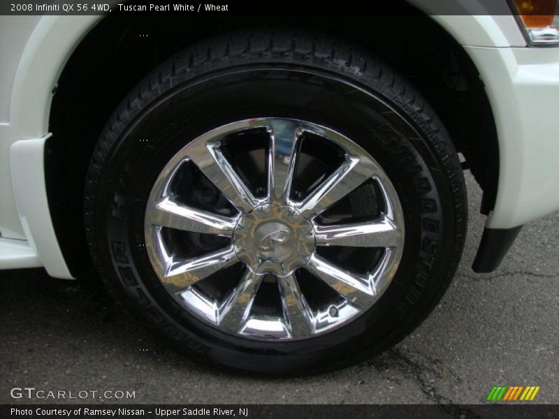 Tuscan Pearl White / Wheat 2008 Infiniti QX 56 4WD