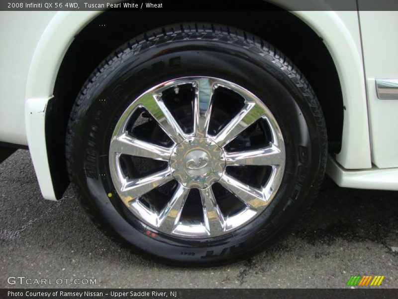 Tuscan Pearl White / Wheat 2008 Infiniti QX 56 4WD
