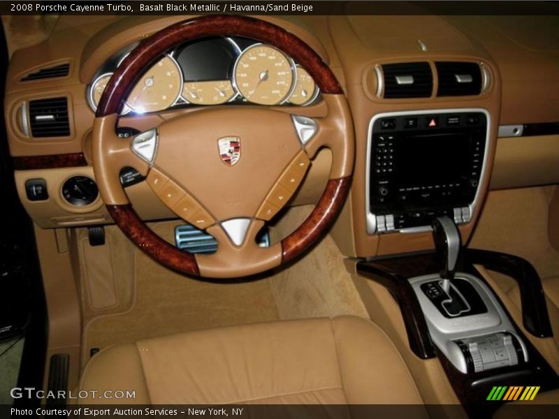 Basalt Black Metallic / Havanna/Sand Beige 2008 Porsche Cayenne Turbo