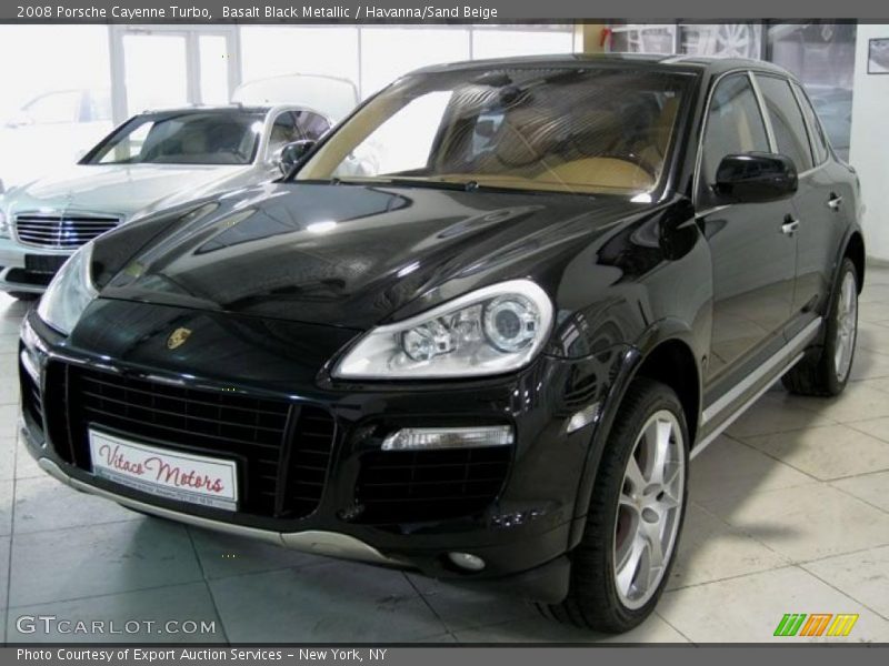 Basalt Black Metallic / Havanna/Sand Beige 2008 Porsche Cayenne Turbo