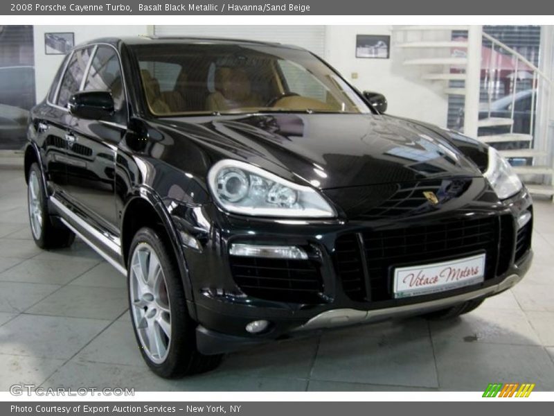 Basalt Black Metallic / Havanna/Sand Beige 2008 Porsche Cayenne Turbo