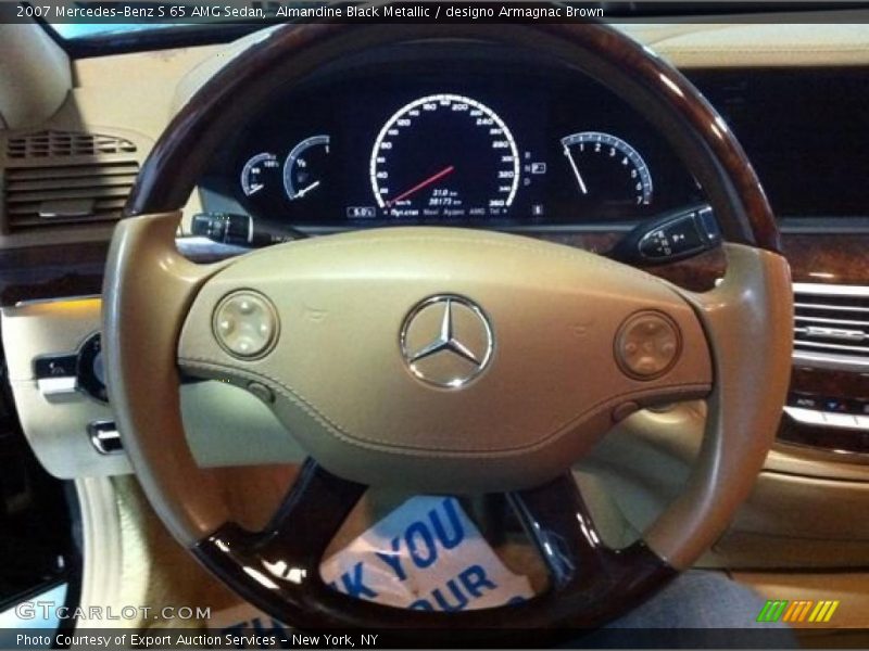 Almandine Black Metallic / designo Armagnac Brown 2007 Mercedes-Benz S 65 AMG Sedan