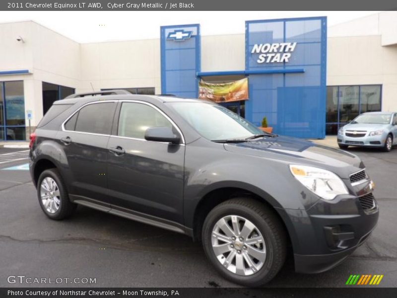 Cyber Gray Metallic / Jet Black 2011 Chevrolet Equinox LT AWD