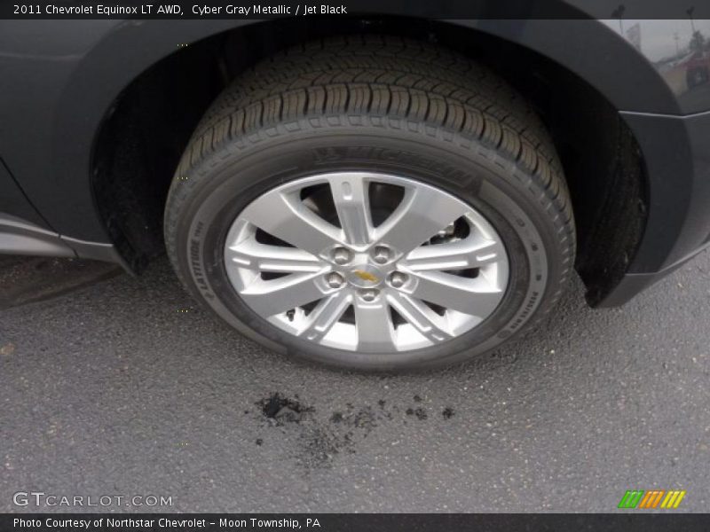 Cyber Gray Metallic / Jet Black 2011 Chevrolet Equinox LT AWD