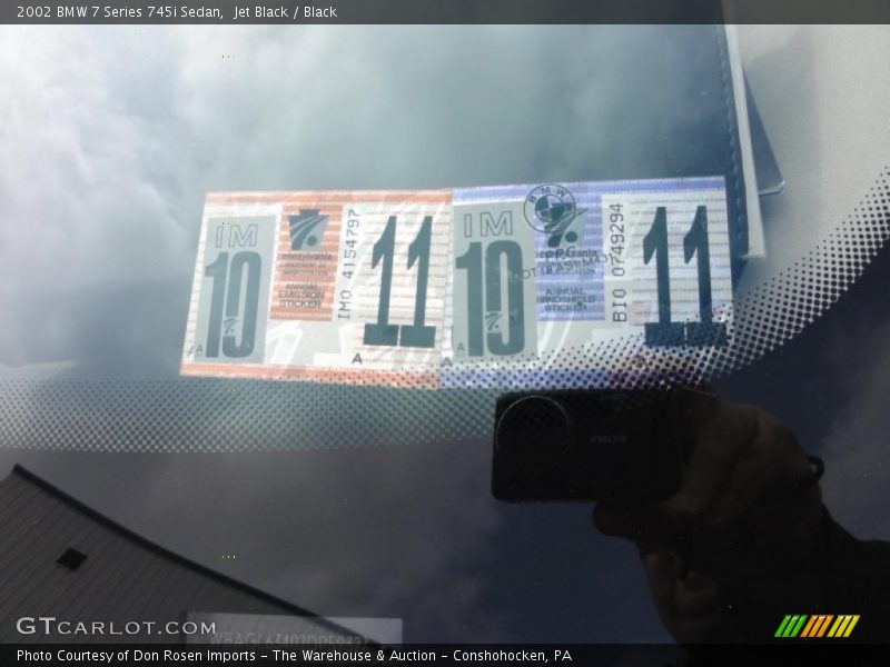 Jet Black / Black 2002 BMW 7 Series 745i Sedan