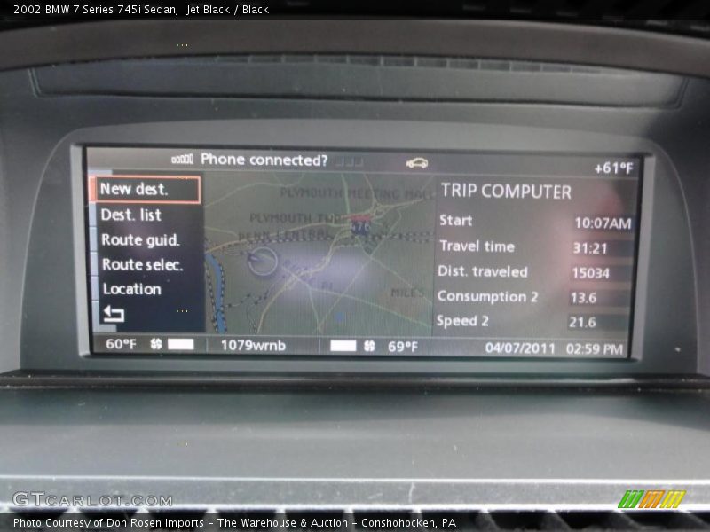 Jet Black / Black 2002 BMW 7 Series 745i Sedan