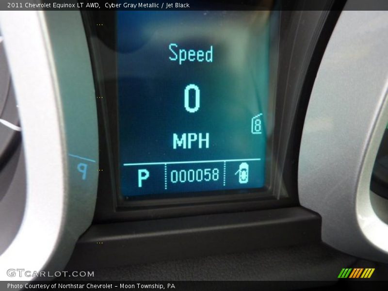 Cyber Gray Metallic / Jet Black 2011 Chevrolet Equinox LT AWD