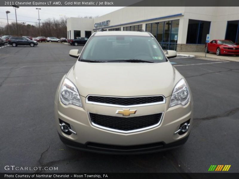 Gold Mist Metallic / Jet Black 2011 Chevrolet Equinox LT AWD