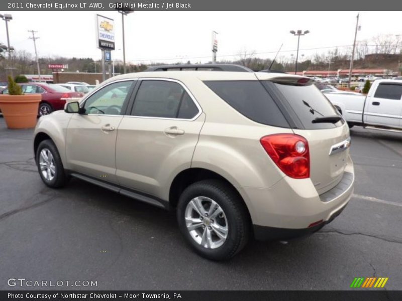 Gold Mist Metallic / Jet Black 2011 Chevrolet Equinox LT AWD