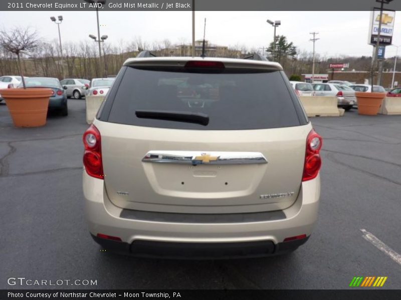 Gold Mist Metallic / Jet Black 2011 Chevrolet Equinox LT AWD