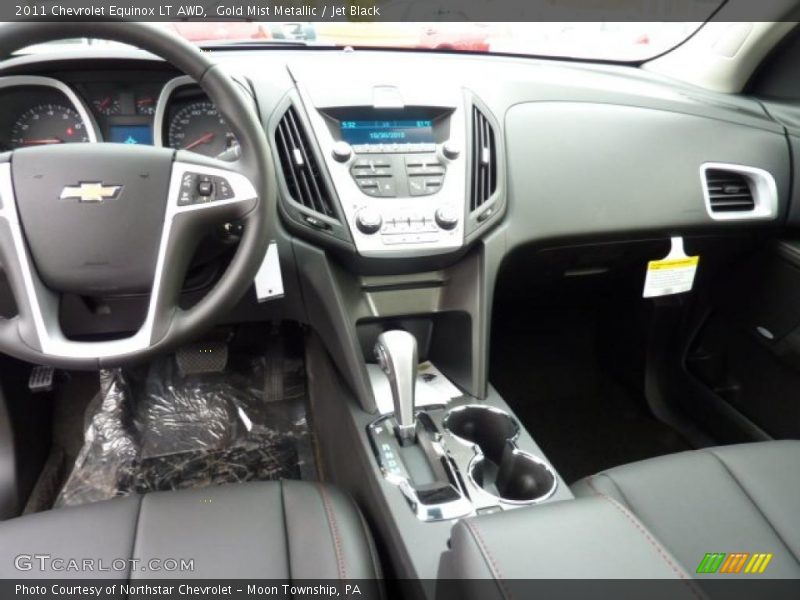 Gold Mist Metallic / Jet Black 2011 Chevrolet Equinox LT AWD