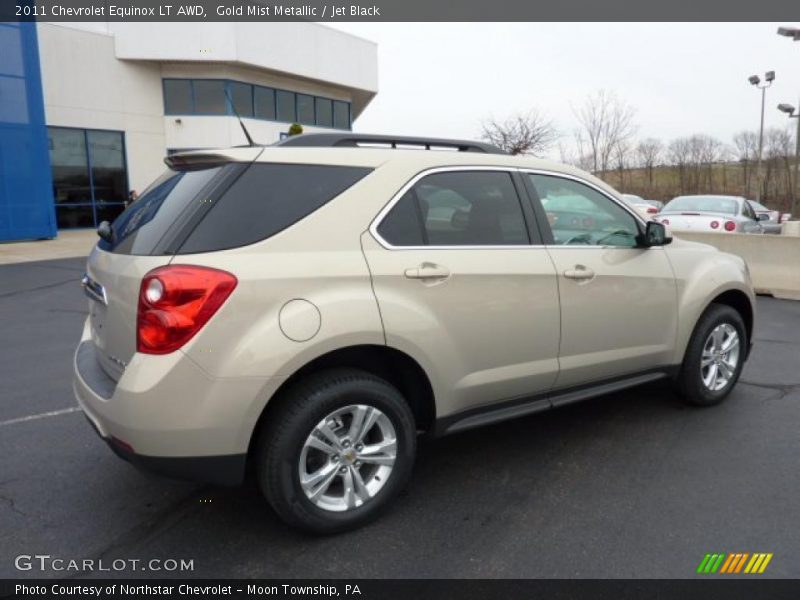 Gold Mist Metallic / Jet Black 2011 Chevrolet Equinox LT AWD