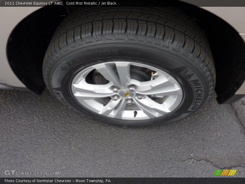 Gold Mist Metallic / Jet Black 2011 Chevrolet Equinox LT AWD