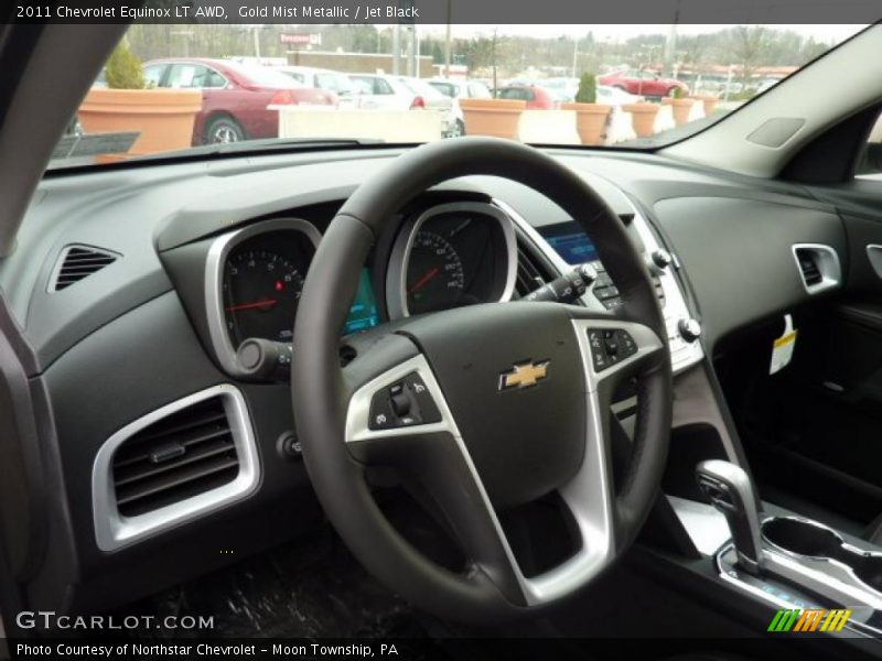 Gold Mist Metallic / Jet Black 2011 Chevrolet Equinox LT AWD