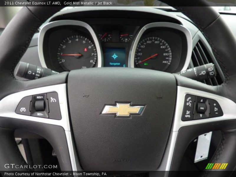 Gold Mist Metallic / Jet Black 2011 Chevrolet Equinox LT AWD