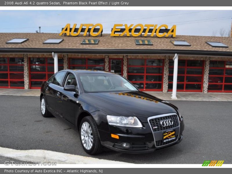 Phantom Black Pearl Effect / Light Grey 2008 Audi A6 4.2 quattro Sedan