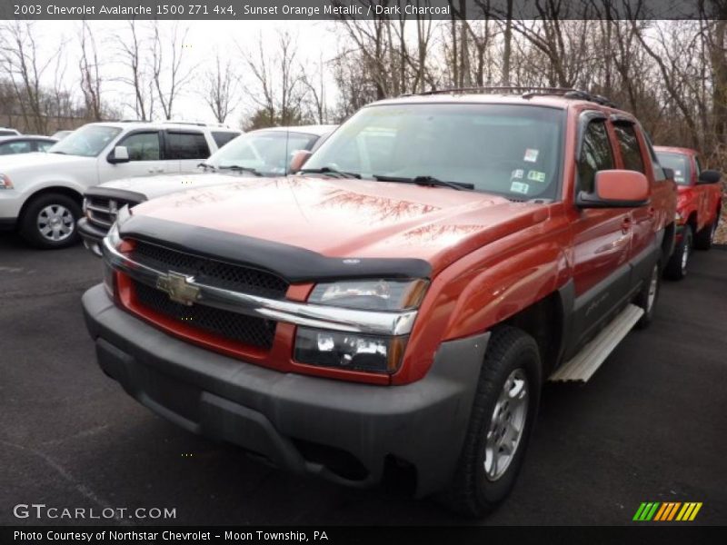 Sunset Orange Metallic / Dark Charcoal 2003 Chevrolet Avalanche 1500 Z71 4x4