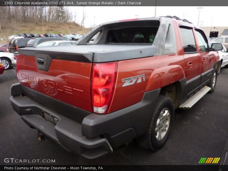 Sunset Orange Metallic / Dark Charcoal 2003 Chevrolet Avalanche 1500 Z71 4x4