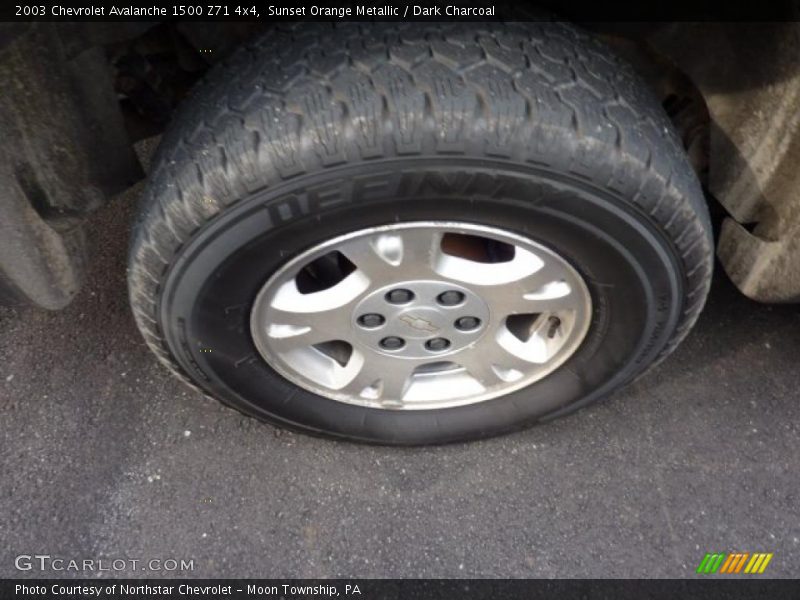 Sunset Orange Metallic / Dark Charcoal 2003 Chevrolet Avalanche 1500 Z71 4x4