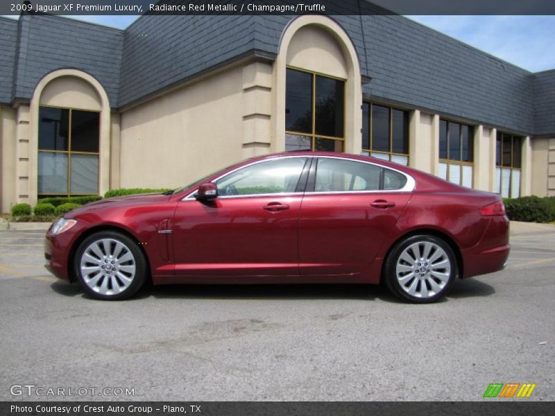 Radiance Red Metallic / Champagne/Truffle 2009 Jaguar XF Premium Luxury