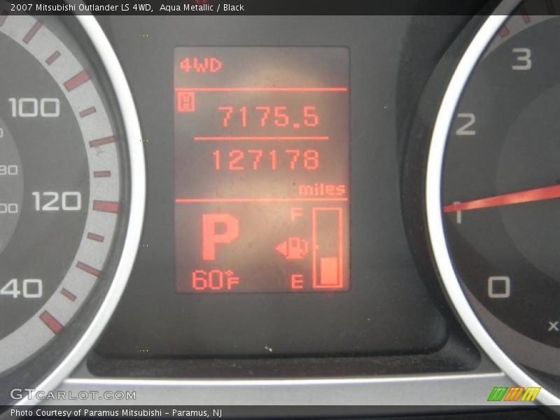 Aqua Metallic / Black 2007 Mitsubishi Outlander LS 4WD