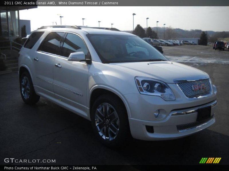 White Diamond Tintcoat / Cashmere 2011 GMC Acadia Denali AWD
