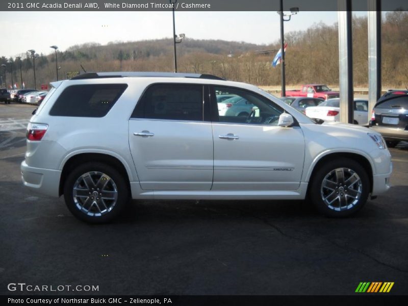 White Diamond Tintcoat / Cashmere 2011 GMC Acadia Denali AWD