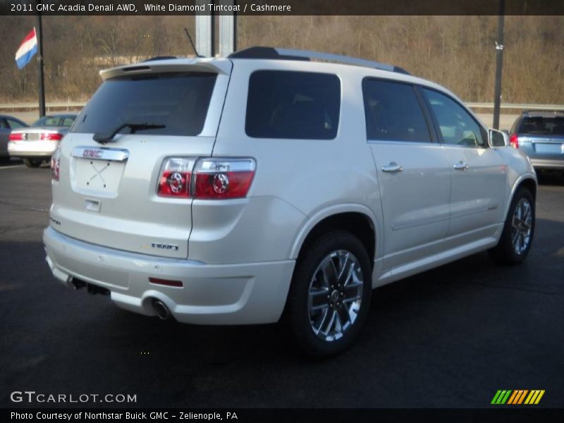 White Diamond Tintcoat / Cashmere 2011 GMC Acadia Denali AWD