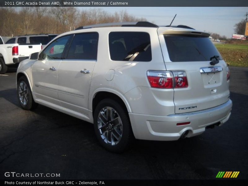 White Diamond Tintcoat / Cashmere 2011 GMC Acadia Denali AWD